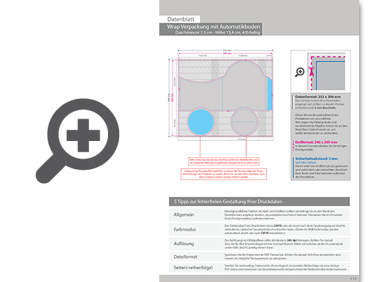 Product Bild wrap_verpackung_mit_automatikboden_(durchmesser_7_3_cm_-_h__he_13_4_cm)_einseitig_bedruckt_4_0-farbig